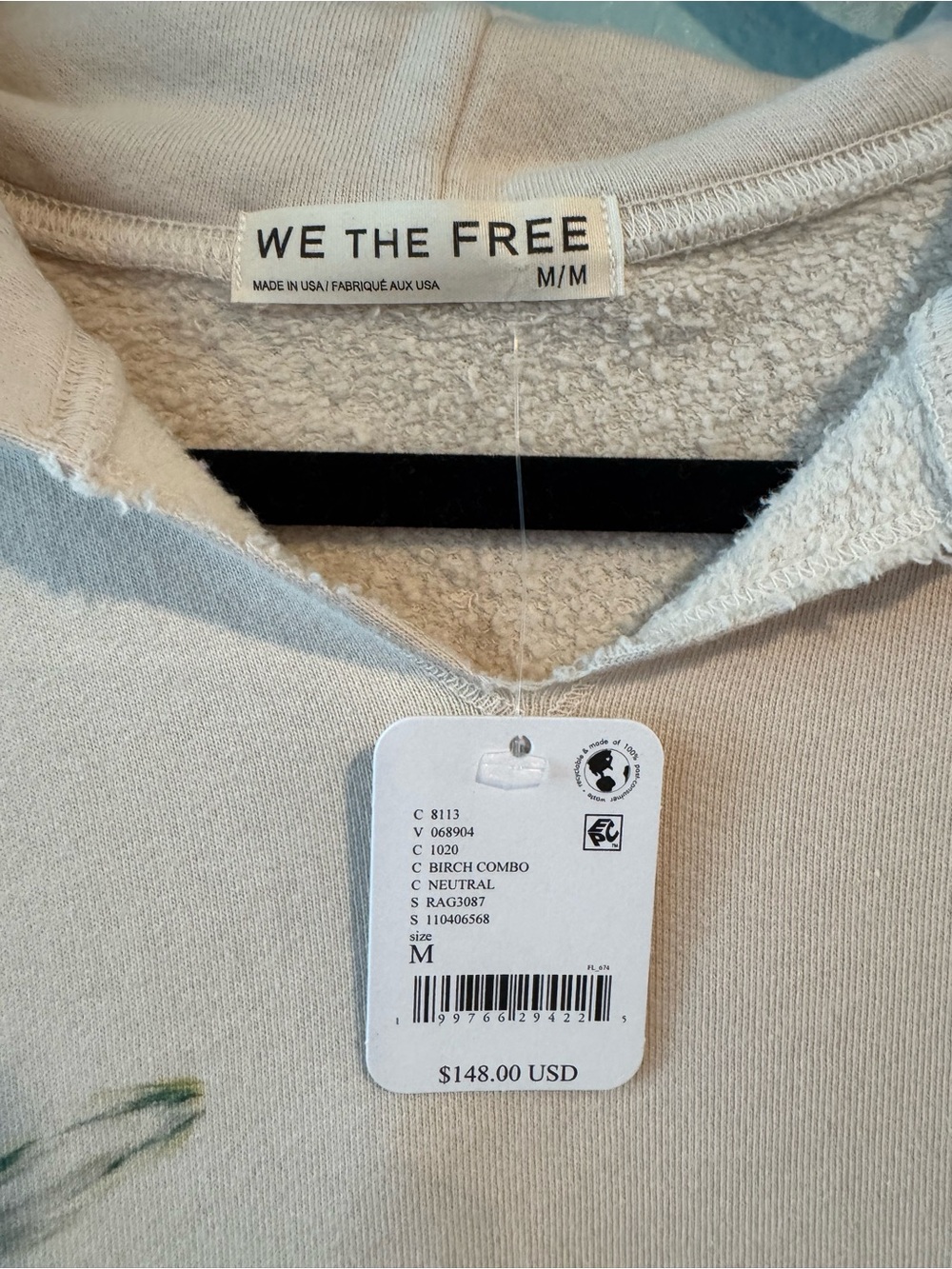 NWT Free People We The Free X Juliet Johnstone Hoodie Size-Medium - Picture 3 of 16
